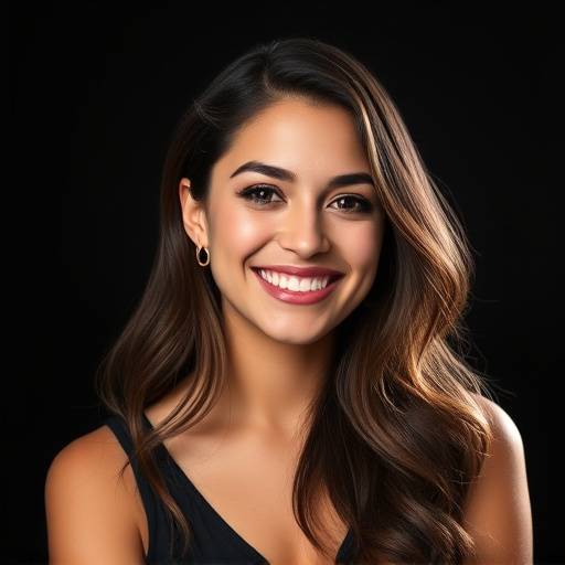 Headshot of Isabella Lopez, Studio Manager. She is smiling confidently with a tablet in her hand.